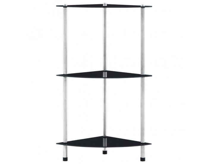 Sonata 3-етажен рафт, черен, 30x30x67 см, закалено стъкло Sonata 3-етажен рафт, черен, 30x30x67 см, закалено стъкло