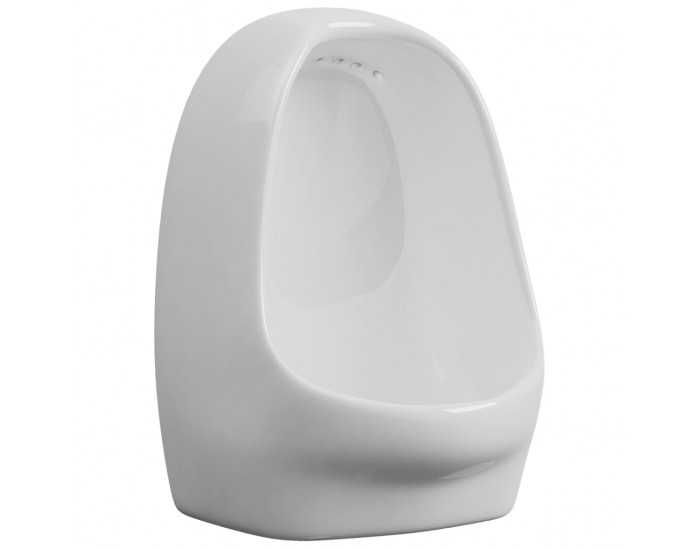 Sonata Окачен писоар с промивен кран, керамика, бял