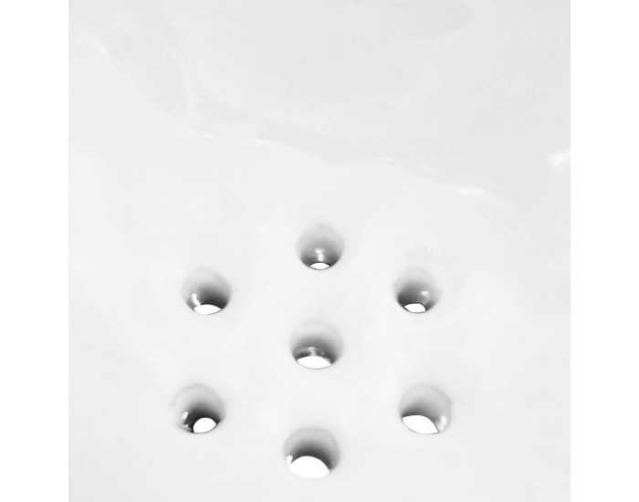 Sonata Окачен писоар с промивен кран, керамика, бял