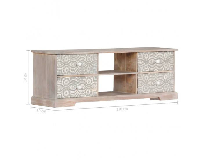 Sonata ТВ шкаф, 120x30x40 см, акациево дърво масив