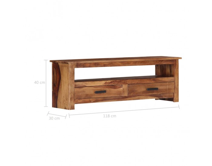 Sonata ТВ шкаф, 118x30x40 cм, шишамово дърво масив Sonata ТВ шкаф, 118x30x40 cм, шишамово дърво масив