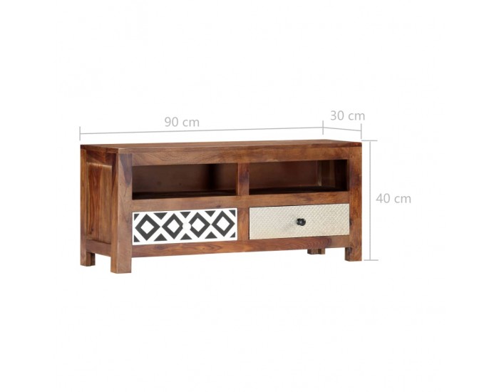 Sonata ТВ шкаф, 90x30x40 cм, шишамово дърво масив Sonata ТВ шкаф, 90x30x40 cм, шишамово дърво масив