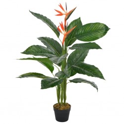 Sonata Изкуствено растение стрелиция със саксия, червено, 100 см - Изкуствени цветя