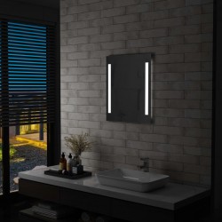 Sonata LED стенно огледало за баня с рафт, 50x70 см - Шкафове за баня