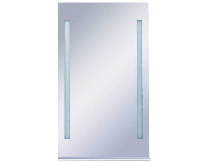 Sonata LED стенно огледало за баня с рафт, 60x100 см