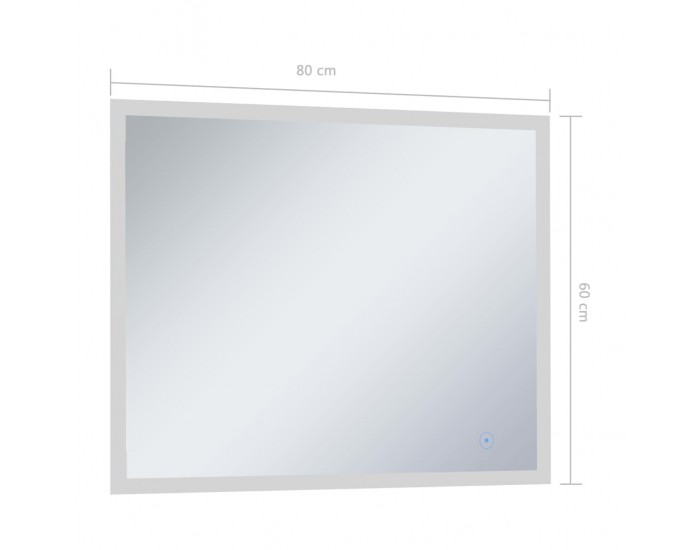 Sonata LED стенно огледало за баня със сензор за допир, 80x60 см