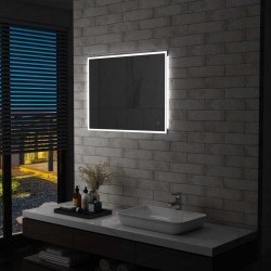 Sonata LED стенно огледало за баня със сензор за допир, 80x60 см - Шкафове за баня