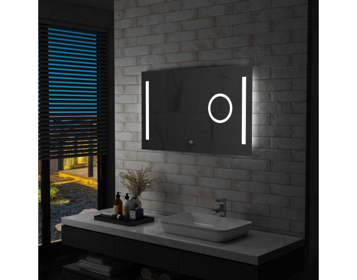 Sonata LED стенно огледало за баня със сензор за допир, 100x60 см