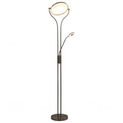 Sonata Наземна лампа, 18 W, сребриста, 180 см, димируема - Настолни лампи