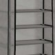 Sonata Шкаф за обувки с покривало, сив, 57x29x162 см, плат