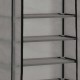 Sonata Шкаф за обувки с покривало, сив, 57x29x162 см, плат Sonata Шкаф за обувки с покривало, сив, 57x29x162 см, плат