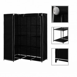 Sonata Ъглов гардероб, черен, 130x87x169 см - Спалня