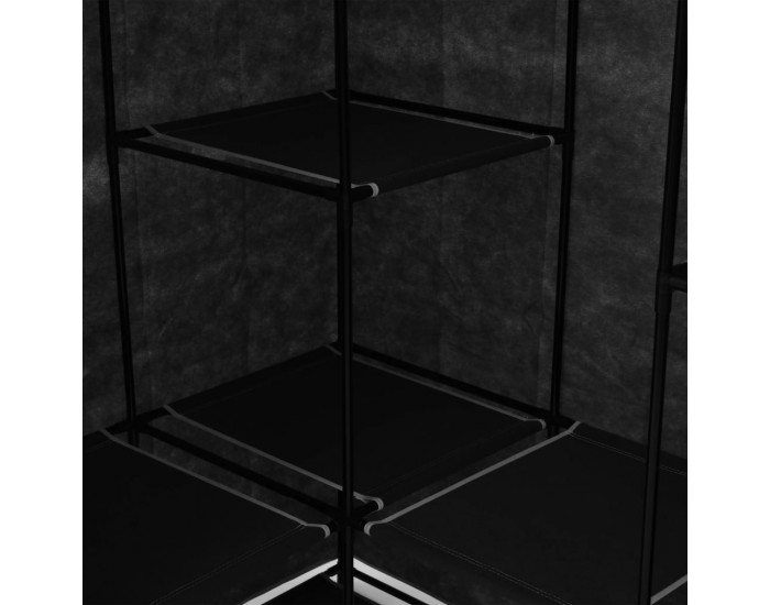Sonata Ъглов гардероб, черен, 130x87x169 см