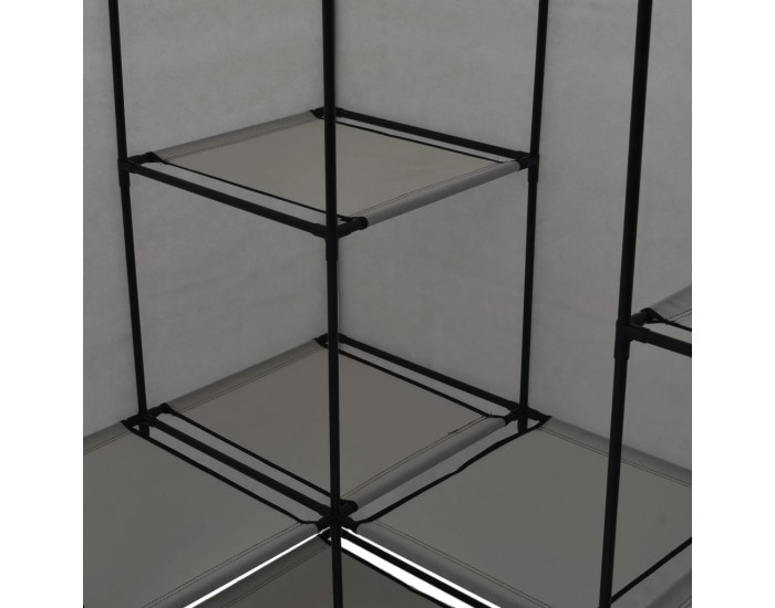 Sonata Ъглов гардероб, сив, 130x87x169 см