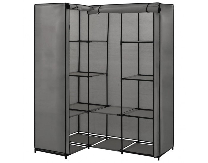 Sonata Ъглов гардероб, сив, 130x87x169 см