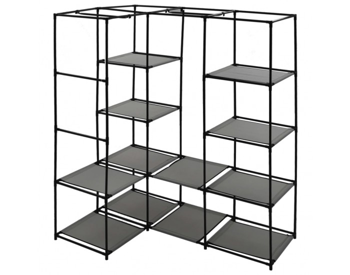 Sonata Ъглов гардероб, сив, 130x87x169 см