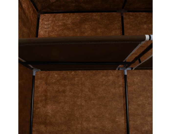 Sonata Гардероб с отделения и лостове, кафяв, 150x45x175 см, плат