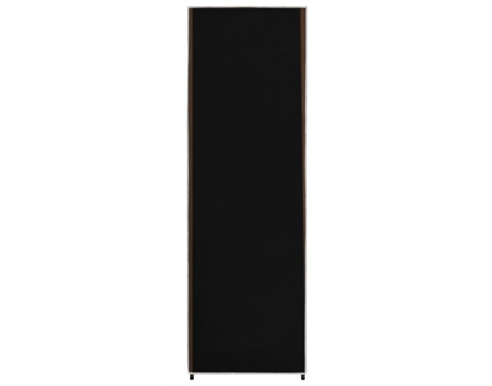 Sonata Гардероб, черен, 87x49x159 см, текстил
