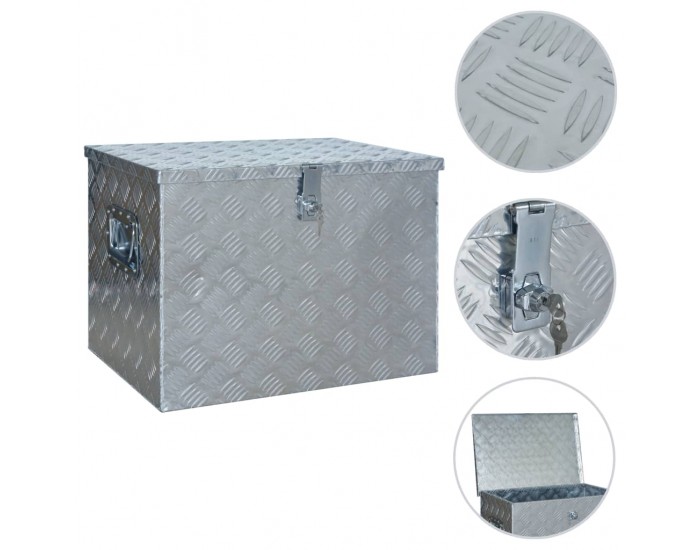 Sonata Алуминиева кутия, 610x430x455 мм, сребриста