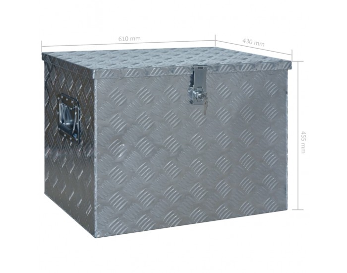 Sonata Алуминиева кутия, 610x430x455 мм, сребриста