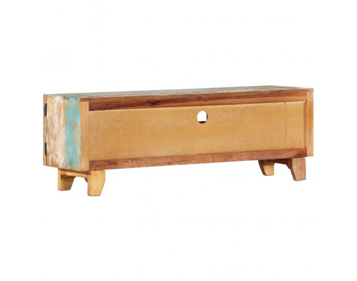 Sonata Ръчно резбован ТВ шкаф, 120x30x40 cм, регенерирано дърво масив
