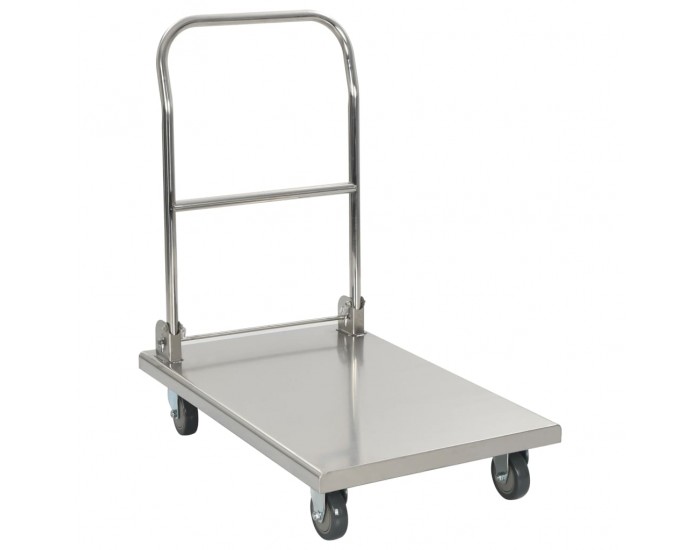 Sonata Платформена количка, сребриста, 82x53x86 см, неръждаема стомана