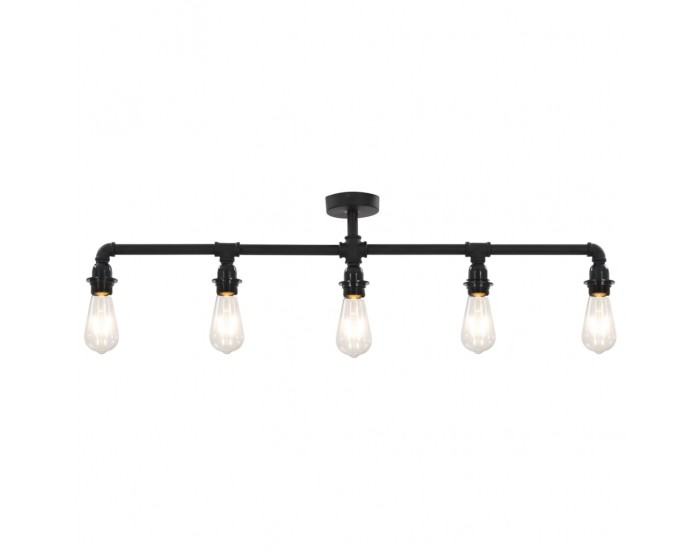 Sonata Таванна лампа, черна, 5 x E27 крушки
