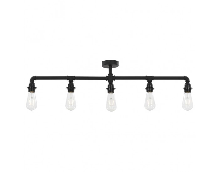 Sonata Таванна лампа, черна, 5 x E27 крушки