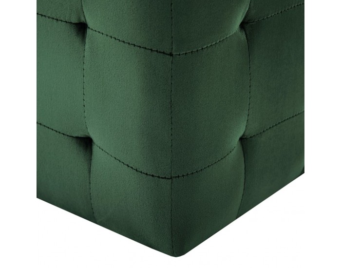 Sonata Нощни шкафчета, 2 бр, зелени, 30x30x30 см, кадифен текстил