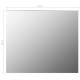 Sonata Безрамково огледало, 80x60 см, стъкло