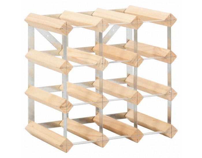 Sonata Стойка за вино за 12 бутилки, масивна борова дървесина