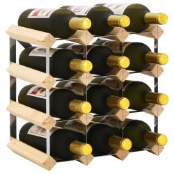 Sonata Стойка за вино за 12 бутилки, масивна борова дървесина - Дневна