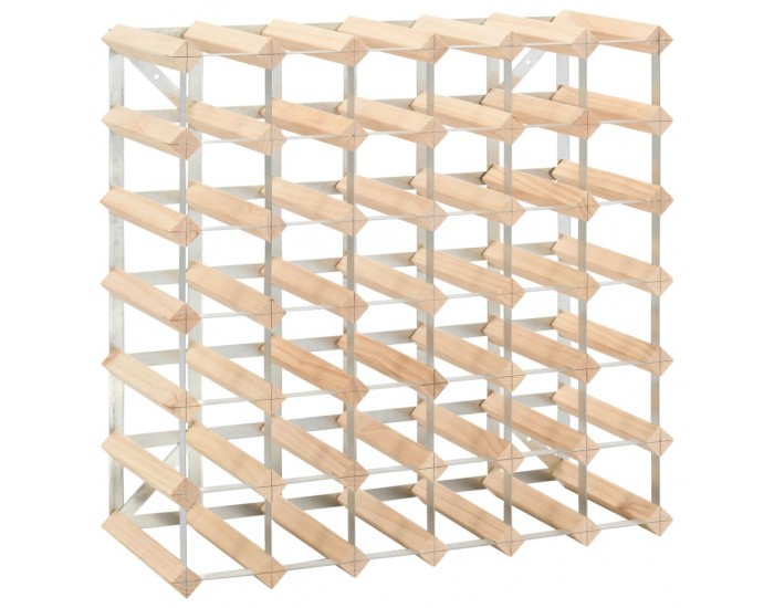 Sonata Стойка за вино за 42 бутилки, масивна борова дървесина