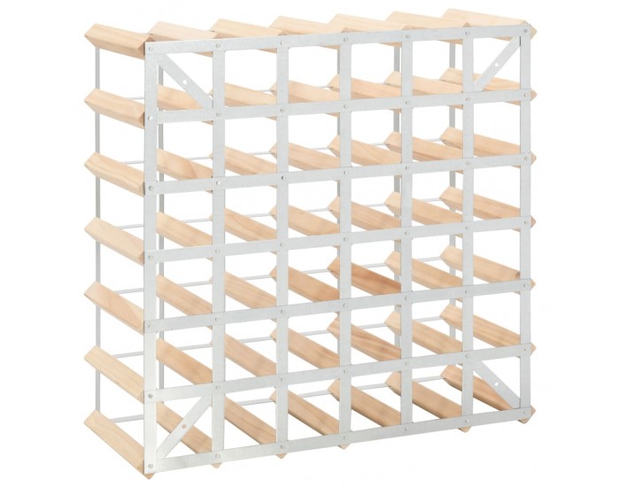 Sonata Стойка за вино за 42 бутилки, масивна борова дървесина