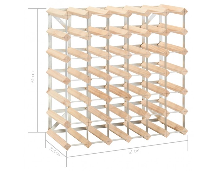 Sonata Стойка за вино за 42 бутилки, масивна борова дървесина