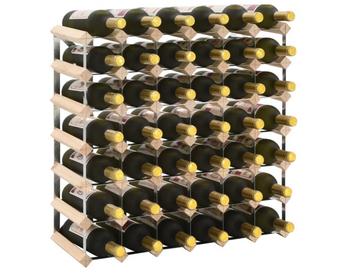 Sonata Стойка за вино за 42 бутилки, масивна борова дървесина