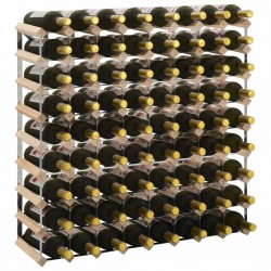 Sonata Стойка за вино за 72 бутилки, масивна борова дървесина - Етажерки