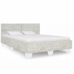 Sonata Рамка за легло, сива, естествен ратан, 140x200 cм - Легла
