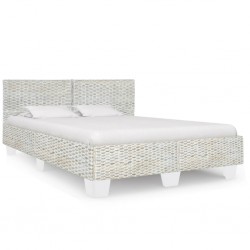 Sonata Рамка за легло, сива, естествен ратан, 160x200 cм - Спалня