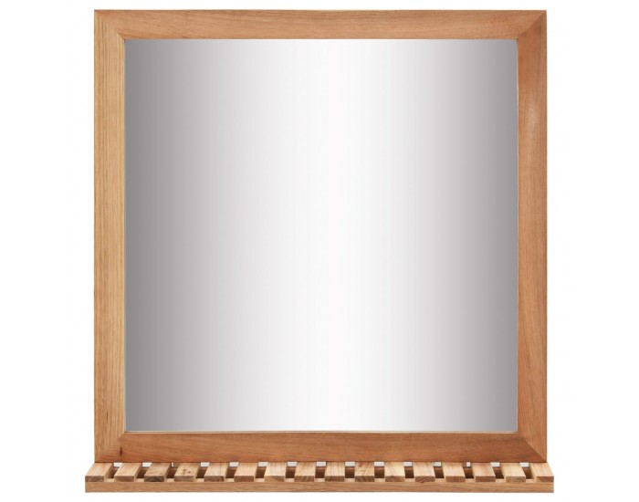 Sonata Огледало за баня, 60x12x62 см, орехово дърво масив