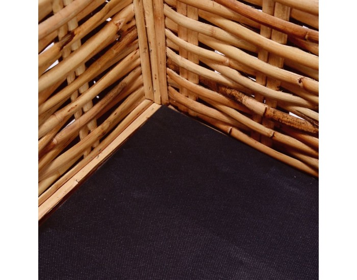 Sonata Комплект градински дивани с възглавници 2 части естествен ратан