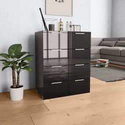Sonata Бюфет, черно със силен гланц, 60x35x76 см, ПДЧ - Сравняване на продукти