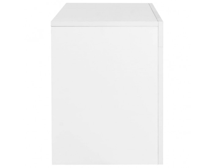 Sonata ТВ шкаф с LED осветление, бяло със силен гланц, 130x35x45 см