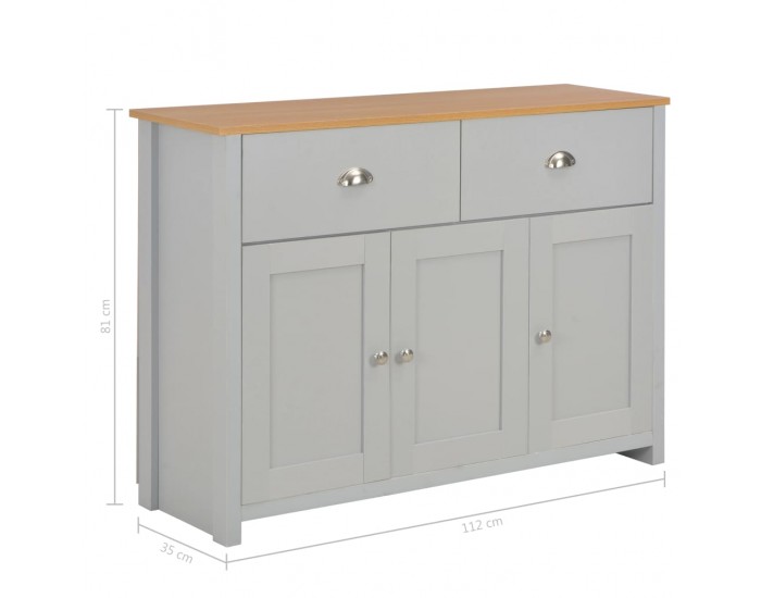 Sonata Бюфет, сив, 112x35x81 см