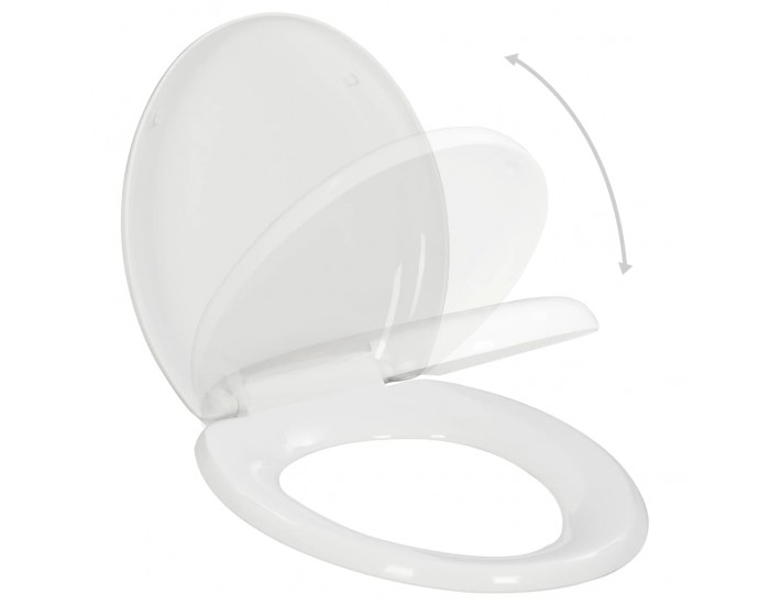 Sonata Тоалетна седалка, плавно затваряне, бърз монтаж/демонтаж, бяла