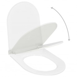 Sonata Тоалетна седалка, плавно затваряне, бърз монтаж/демонтаж, бяла - Продукти за баня и WC