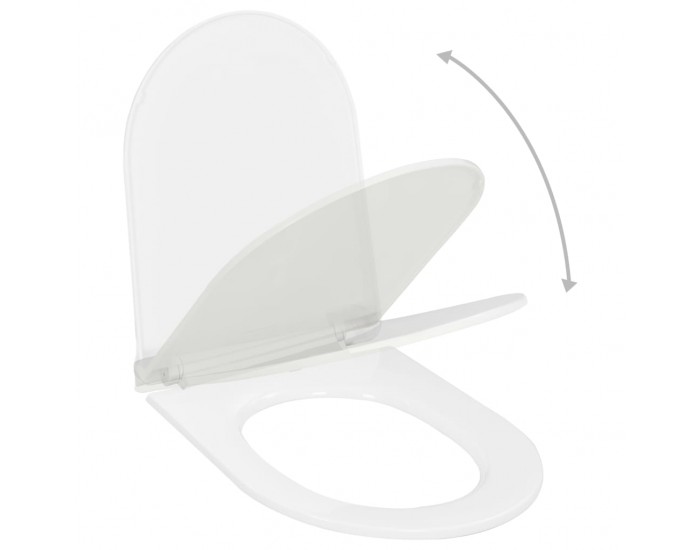 Sonata Тоалетна седалка, плавно затваряне, бърз монтаж/демонтаж, бяла