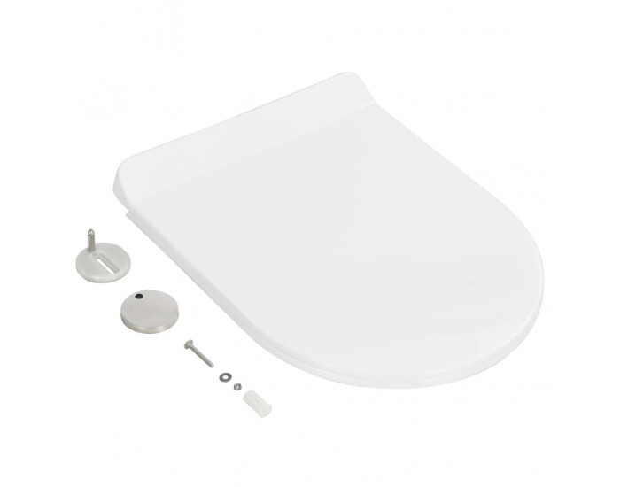 Sonata Тоалетна седалка, плавно затваряне, бърз монтаж/демонтаж, бяла