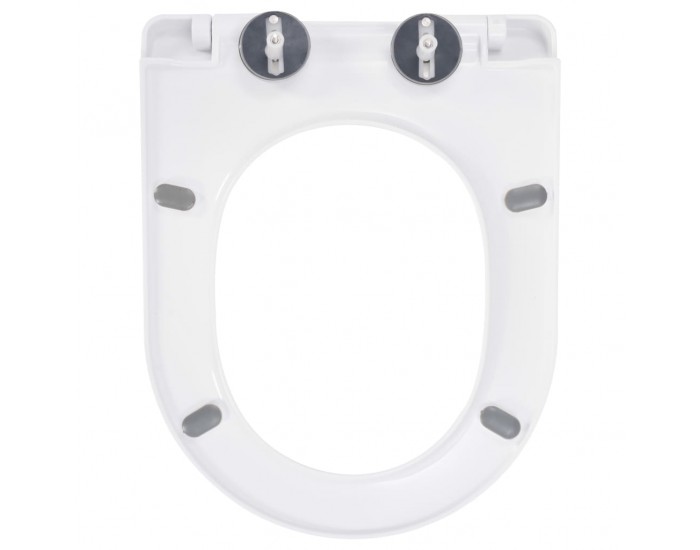 Sonata Тоалетна седалка, плавно затваряне, бърз монтаж/демонтаж, бяла