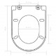 Sonata Тоалетна седалка, плавно затваряне, бърз монтаж/демонтаж, бяла
